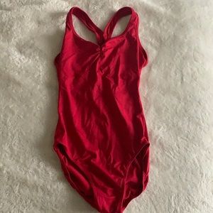 Strappy red Sodanca leotard
